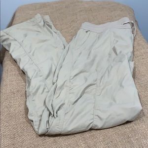 North Face tan joggers lightweight and comfortable